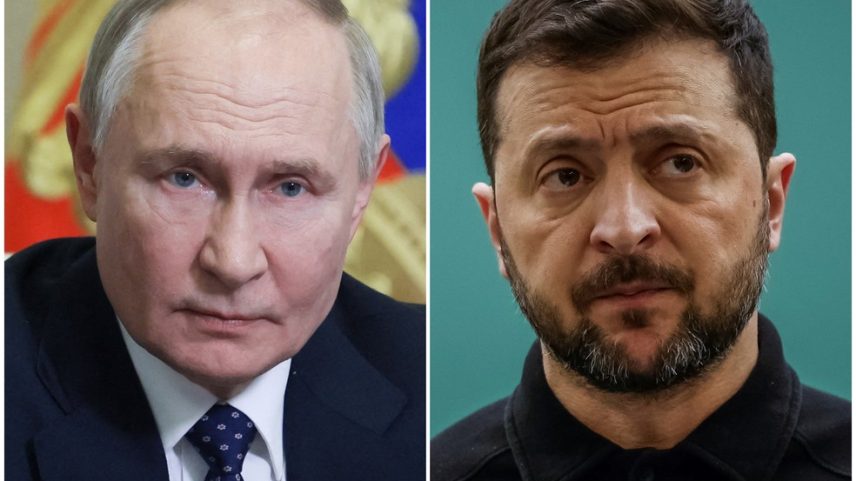 Putin e Zelensky — Foto: Sputnik/Mikhail Metzel/Pool via Reuters; Reuters/Alina Smutko