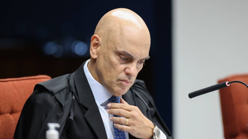 Ministro Alexandre de Moraes durante julgamento na Primeira Turma do STF (Foto: Antonio Augusto/STF)