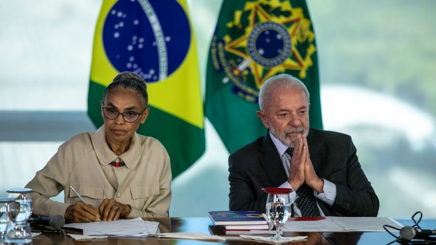 Presidente Lula e Ministra do Meio Ambiente, Marina Silva, no Palácio do Planalto (Foto: Brenno Carvalho / Agência O Globo)