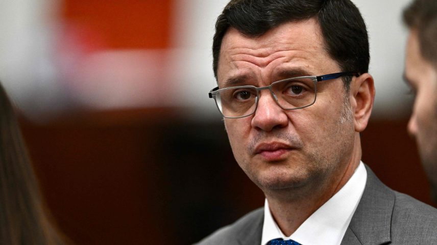 O ex-ministro da Justiça Anderson Torres durante sessão de interrogatório na Primeira Turma do STF (Foto: Evaristo Sá - 10.jun.2025/AFP)