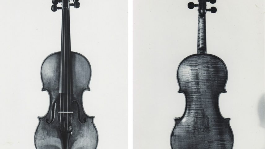 O violino Mendelssohn em fotos tiradas antes de seu desaparecimento, em 1945 (Foto: Mendelsson-Bohnke Papers/New York Times)