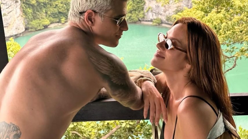 Bruno Gagliasso e Giovanna Ewbank na mesma ilha onde foi gravada 'The White Lotus' (Foto: Instagram)