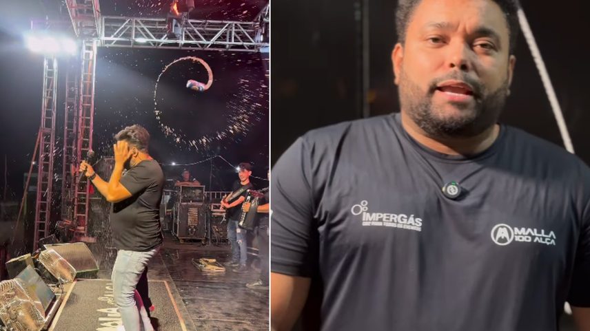 Cantor de forró foi ferido no rosto durante apresentação em Luciara (Foto: Reprodução Instagram)
