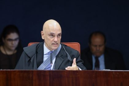 Ministro Alexandre de Moraes em sessão da Primeira Turma do STF (Foto: Antonio Augusto/STF)