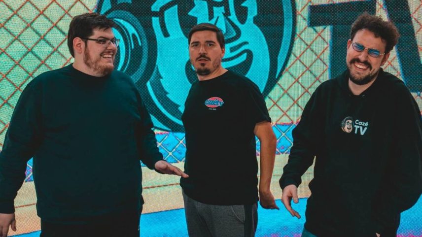 Casimiro (à esquerda), Luis Felipe Freitas e Guilherme Beltrão fazem parte da Cazé TV (Foto: Divulgação)