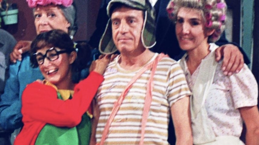 María Antonieta de las Nieves, Roberto Gómez Bolaños e Florinda Meza em ‘Chaves’ (Foto: Reprodução)