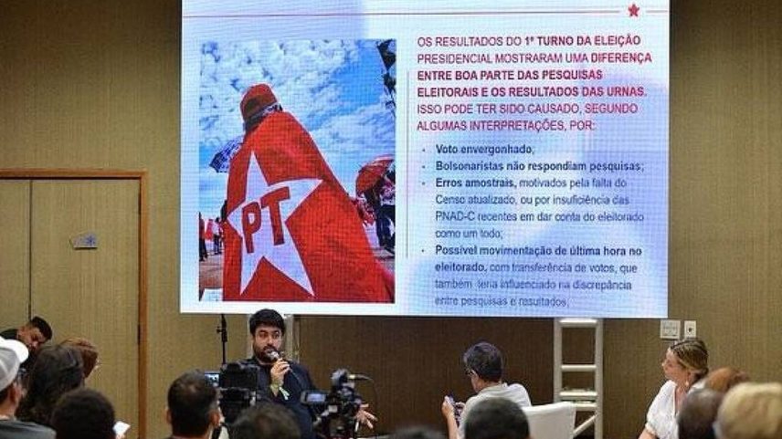 Encontro do PT realizado durante as eleições de 2024 (Foto: @ptbrasil no Instagram)