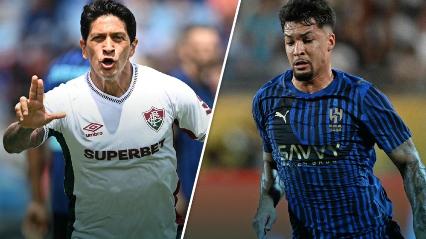Germán Cano (à esquerda) e Marcos Leonardo podem decidir jogo (Foto: Editoria de Arte)