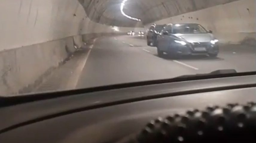 Motoristas voltam na contramão no túnel Noel Rosa (Foto: Reprodução)
