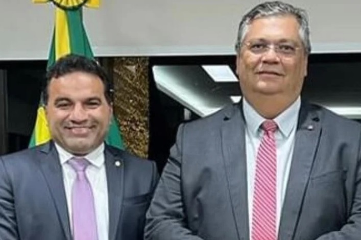 Deputado federal Josimar Maranhãozinho (PL-MA) e o ministro Flávio Dino, que tenta sanear o pagamento de emendas parlamentares (Foto: Reprodução)