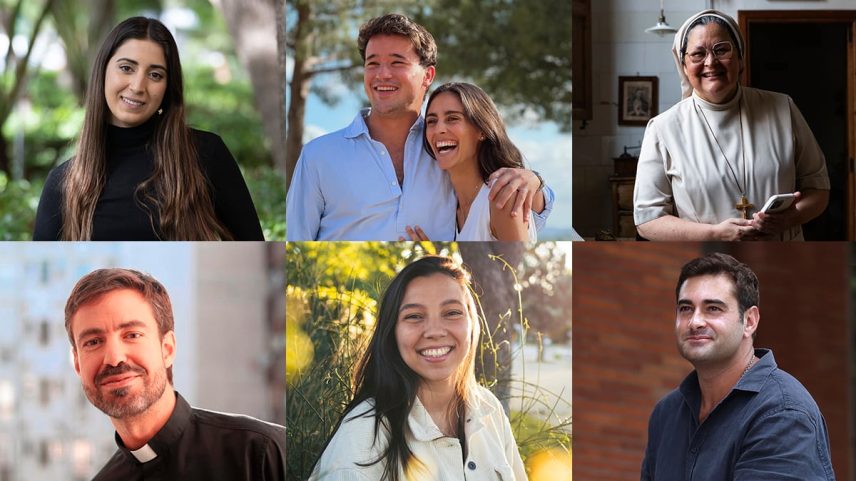 Paula Vega, Quique Mira e María Lorenzo, Xiskya Valladares, Joaquín Hernández, Paola Pablo e Carlos García. (Foto: Reprodução)