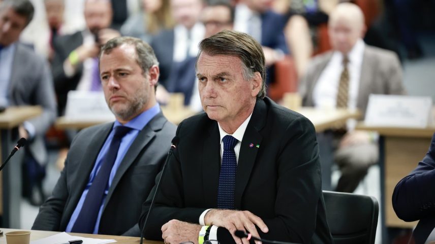 O ex-presidente Jair Bolsonaro durante interrogatório no STF (Foto: Fellipe Sampaio/STF/10/06/2025)