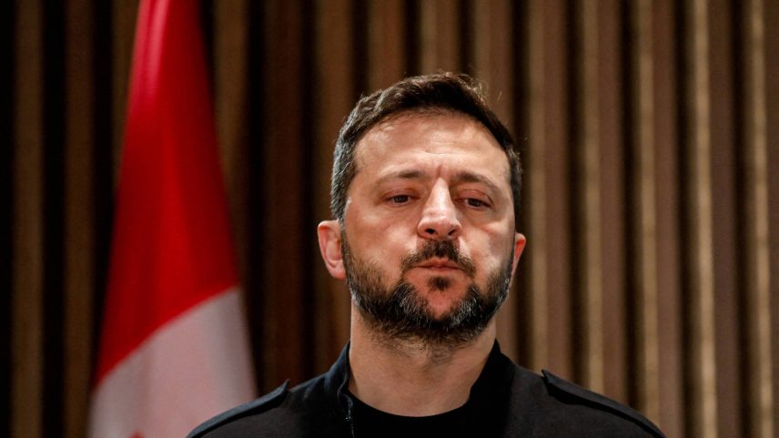 O presidente da Ucrânia, Volodimir Zelenski, participa da Cúpula do G7 em Alberta, no Canadá (Foto: Amber Bracken - 17.jun.25/Reuters)