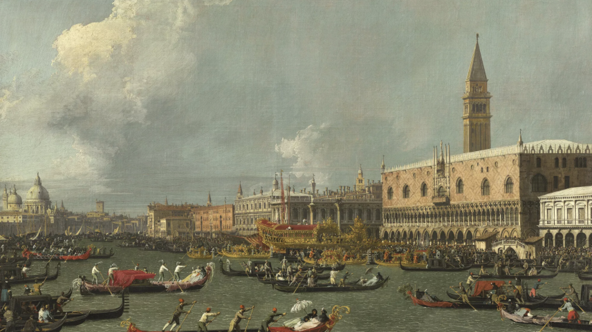 Jeff Bezos não está à vista: 'Veneza, o Retorno do Bucintoro no Dia da Ascensão' de Canaletto. (Foto: Christie's)