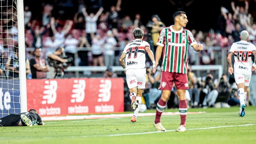 Ferreirinha marca segundo gol do São Paulo em vitória sobre o Fluminense (Foto: Paulo Pinto / São Paulo)