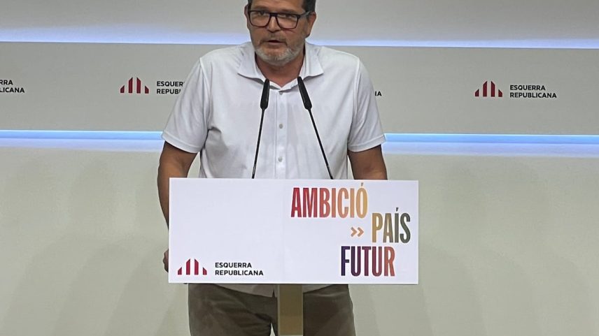 Isaac Albert, vice-secretário de comunicação de ERC, este lunes en Barcelona. (Foto: EUROPA PRESS)