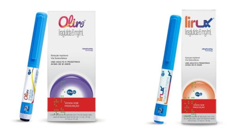 Olire e Lirux são versões nacionais de medicamentos que têm a liraglutida como princípio ativo (Foto: Divulgação/EMS)