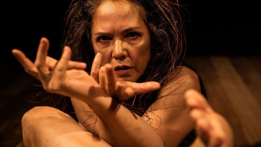 Tereza Seiblitz estrela o monólogo 'Carangueja', com texto idealizado por ela — Foto: Renato Mangolin/Divulgação