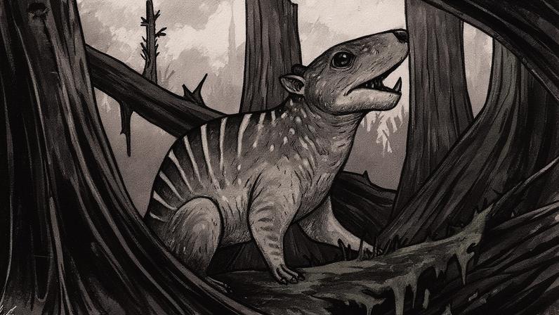 Ilustração de um espécime de Novaculadon mirabilis (Foto: Hamzah Imran/via The New York Times)
