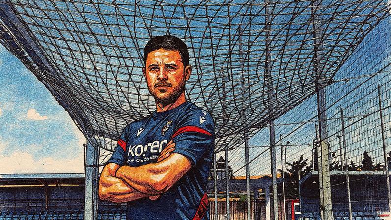 O treinador de Osasuna, Alessio Lisci, na cidade esportiva de Tajonar. (Foto: Javier Hernández)