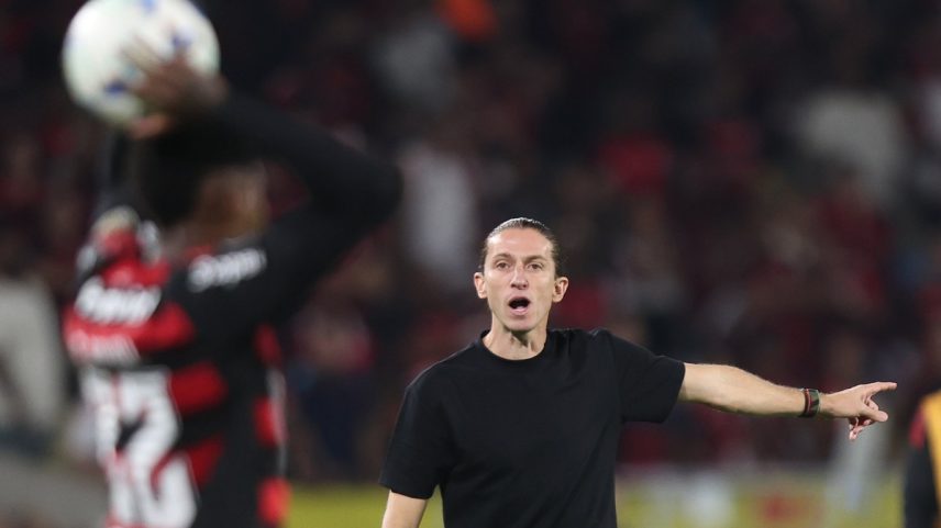 Filipe Luís durante Flamengo x Internacional pela Libertadores (Foto: Gilvan de Souza/Flamengo)