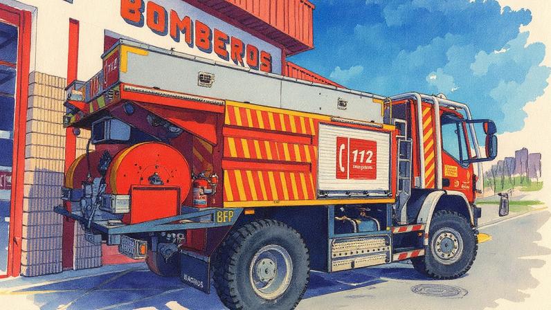 Um caminhão de bombeiros de Granada. (Foto: EUROPA PRESS)