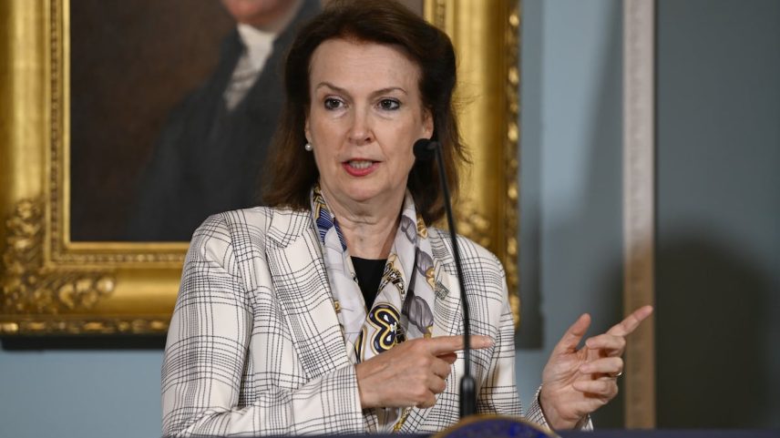Diana Mondino, em Washington, no dia 17 de maio de 2024. (Foto: Anadolu via Getty Images)