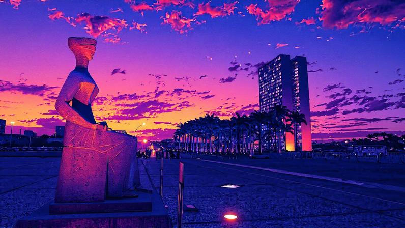 Estátua da Justiça, em frente ao Supremo Tribunal Federal, e o prédio do Congresso Nacional ao fundo, em Brasília (DF) (Foto: André Borges/Folhapress)