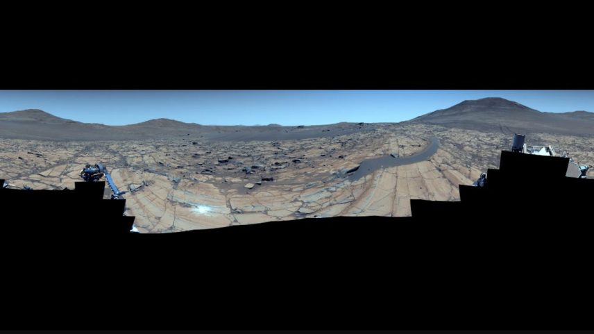 Imagem panorâmica de Marte — Foto: Nasa/JPL-Caltech/ASU/MSSS