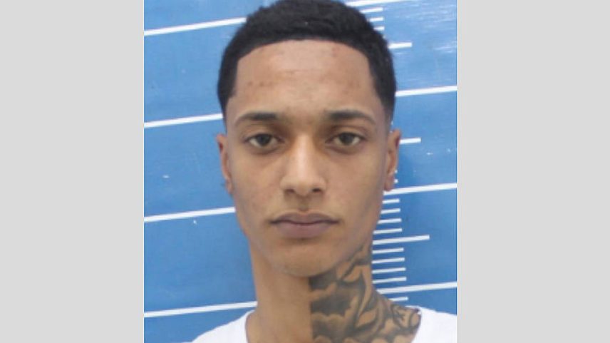 O rapper Oruam em foto do sistema prisional (Foto: Divulgação/Disque Denúncia)