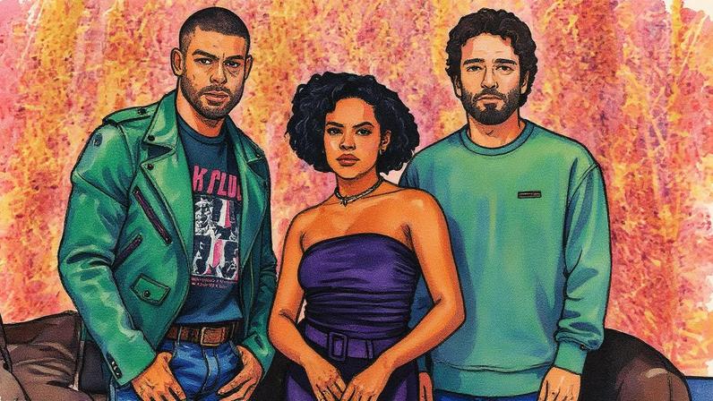 Cauã Reymond, Bella Campos e Humberto Carrão em 'Vale Tudo' (Foto: Joao Cotta/Globo)