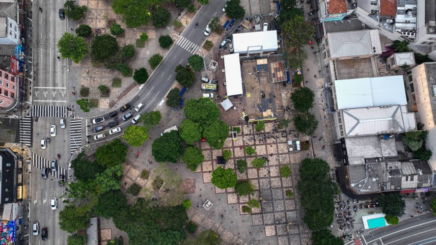 Largo da Batata, em Pinheiros (zona oeste de São Paulo); área passará por requalificação (Foto: Allison Sales - 13.dez.24/Folhapress)