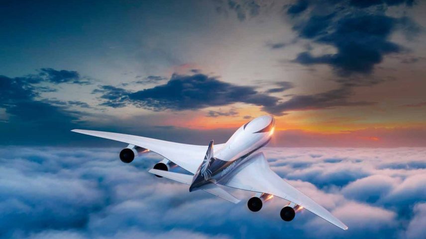 DESCARBONIZAÇÃO - Aviação: 2,5% das emissões globais de CO2 (Foto: Boom Supersonic/Divulgação)