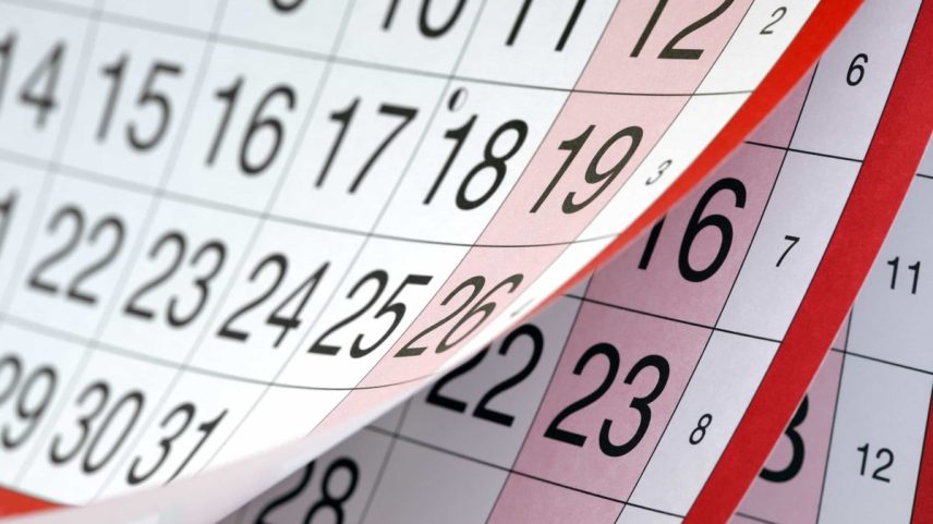 calendário feriados feriado folga — Foto: Shutterstock
