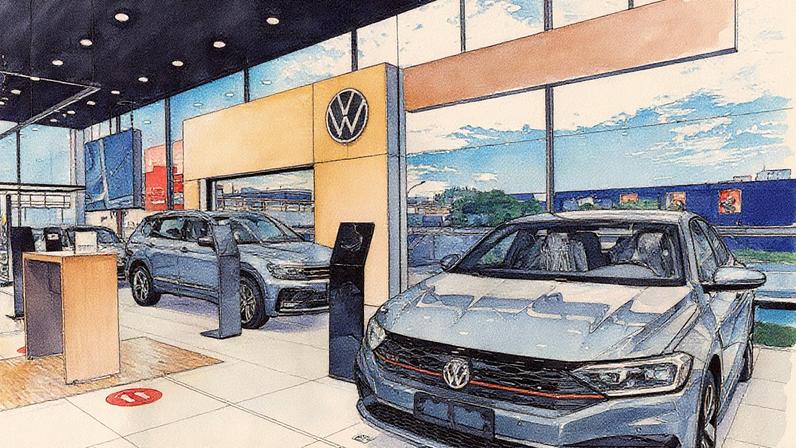 Loja da Volks: montadoras oferecem planos de assinatura mensal (Foto: Divulgação)