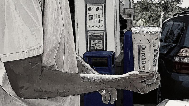 Um funcionário entrega uma bebida a um cliente do lado de fora de uma loja da Dutch Bros. Coffee em Beaverton, Oregon, EUA. (Foto: Maranie Staab | Bloomberg | Getty Images)