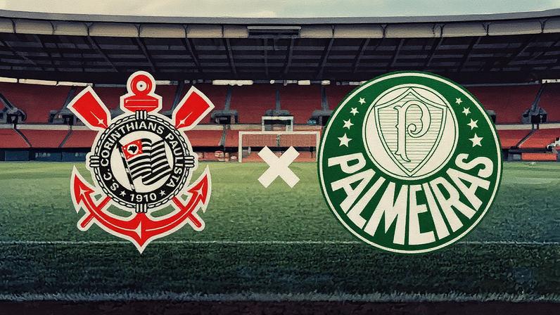 Corinthians e Palmeiras em campo durante partida de futebol (Foto: Reprodução)