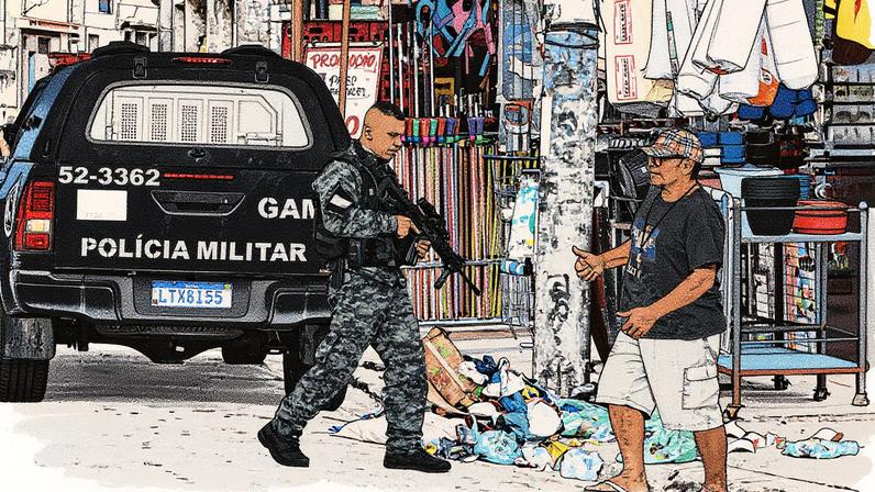 Operação policial no Rio, em julho de 2024 (Foto: Eduardo Anizelli - 15.jul.24/Folhapress)