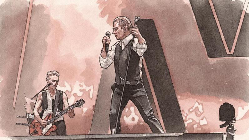Depeche Mode: M, o filme-concerto que documenta os shows da banda em 2023 na Cidade do México durante a turnê 'Memento Mori', chega aos cinemas em outubro. (Foto: Reprodução)