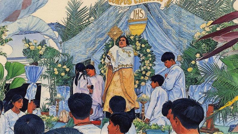 O sacerdote D. Sosa, da Paróquia Jesus da Divina Misericórdia de Olón, no dia 28 de junho. (Foto: Reprodução)