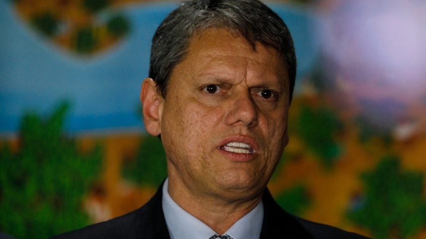 Governador de São Paulo, Tarcísio de Freitas, no Palácio do Planalto — Foto: Brenno Carvalho/Agência O Globo/31-10-2024