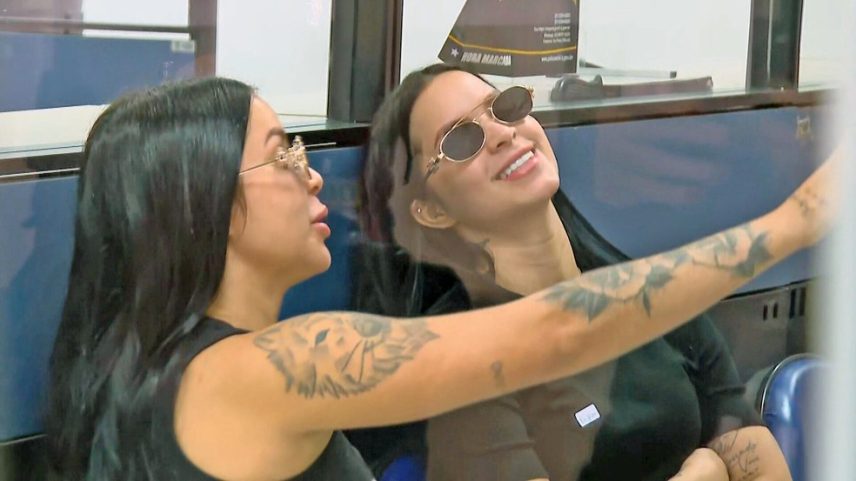 Gêmeas Paola e Paulina na Cidade da Polícia (Foto: Reprodução/TV Globo)