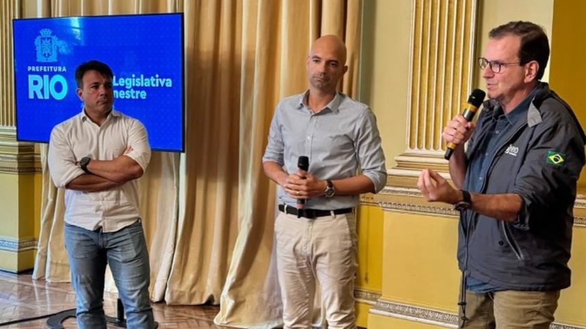 Eduardo Paes apresenta aos vereadores aliados projeto que prevê transformação do BRT Transoeste e Transcarioca em VLT (Foto: Reprodução/Redes sociais)