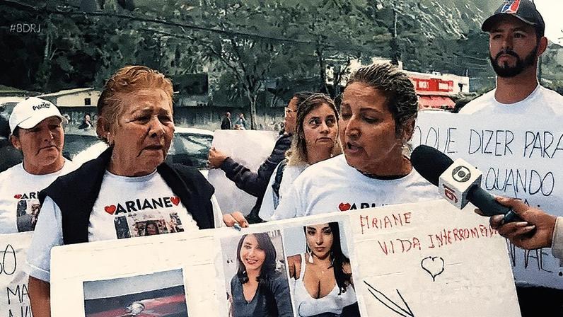 Irmã da advogada Ariane Carvalho da Silva conta que ela tinha acabado de deixar o filho de 3 anos na creche antes de ser atropelada pelo ex-jogador de futebol (Foto: Reprodução/ BDRJ TV Globo)