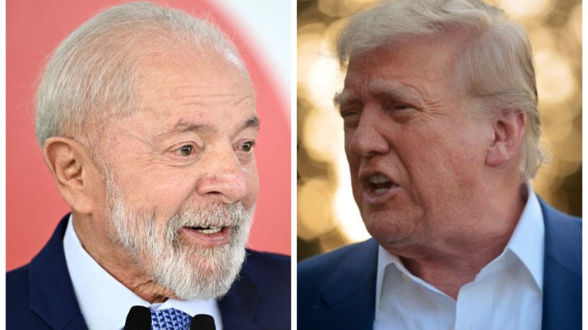 Presidente do Brasil, Luiz Inácio Lula da Silva, e presidente dos Estados Unidos, Donald Trump (Foto: Evaristo Sá/AFP e Chip Somodevilla//Getty Images)