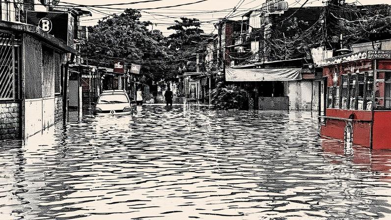 Alagamento em Acari, no Rio de Janeiro, deixou uma pessoa morta e 20 mil casas danificadas em janeiro de 2024 (Foto: Divulgação/Fala Akari)