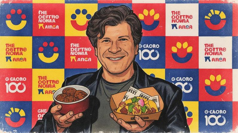 Paulo Ricardo com bolinho de feijoada do Sofia e tostada de atum do Lasai (Foto: Alex Ferro)