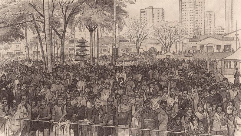 População de Campo Grande participa da Marcha para Jesus. (Foto: Prefeitura Campo Grande)