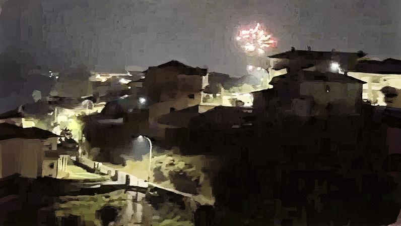 Espectáculo de fogos de artifício em Jaraíz de la Vera (Cáceres) (Foto: @mcristinalopezs)