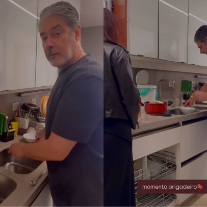 Bia Bonemer compartilha vídeo do pai William Bonner fazendo brigadeiro em casa